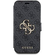Guess PU 4G Metal Logo Book Case for iPhone 15 Grey - Phone Case