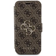Guess PU 4G Metal Logo Book Case for iPhone 15 Pro Max Brown - Phone Case
