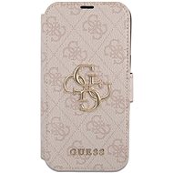 Guess PU 4G Metal Logo Book Pouzdro pro iPhone 15 Pro Max Pink - Phone Case