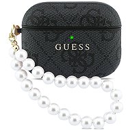 Guess PU 4G Classic Logo Pearl Strap Case for AirPods Pro 3 Black - Headphone Case