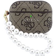 Guess PU 4G Classic Logo Pearl Strap Case for AirPods Pro 3 Brown - Headphone Case