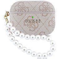 Guess PU 4G Classic Logo Pearl Strap Case for AirPods Pro 3 Pink - Headphone Case