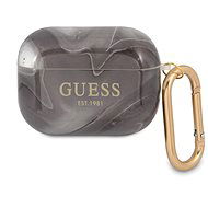 Guess TPU Shiny Marble Case for Apple Airpods Pro, Black - Headphone Case