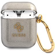 Guess 4G TPU Glitter Case for Apple Airpods 1/2, Black - Headphone Case