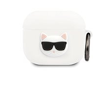 Karl Lagerfeld Choupette Head Silicone Case for Apple Airpods 3 White - Headphone Case