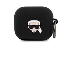 Karl Lagerfeld Karl Head Karl Head szilikon tok Apple Airpods 3 készülékhez Fekete - Fülhallgató tok