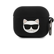 Karl Lagerfeld Choupette Head Silicone Case for Apple Airpods 3 Black - Headphone Case