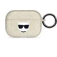 Karl Lagerfeld TPU Glitter Choupette Head Case for Apple Airpods Pro Gold - Headphone Case