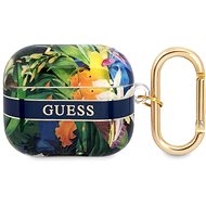 Guess TPU Flower Print Cover für Apple Airpods 3 Blue - Kopfhörer-Hülle