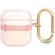 Guess TPU Printed Stripe Case for Apple Airpods 1/2 Pink - Headphone Case