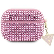 Guess Rhinestones Triangle Metal Logo Pouzdro pro AirPods Pro 2 Pink - Headphone Case