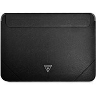 Guess Saffiano Triangle Metal Logo Computer Sleeve 16" Black - Laptop Case