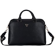 Guess PU Grained Triangle Logo Notebook Bag 15/16" Black - Laptop Case