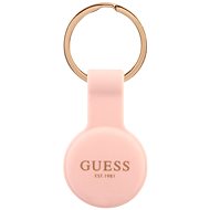 Guess Liquid Silicone Classic Logo AirTag Case Pink - AirTag Key Ring