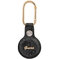 Guess PU 4G Script Dog Clip AirTag Case Black - AirTag Key Ring
