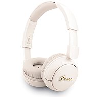 Guess Script Metal Logo Beige - Wireless Headphones