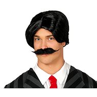 GUIRCA Black men's wig with moustache Adams family - Wig