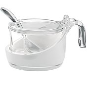 Guzzini EVERYDAY Transparent Parmesan/Sugar Serving Dish with Lid and Spoon - Small Bowl