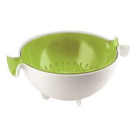 Guzzini Set of plastic bowl and strainer, white - green 29250084 - Bowl