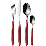 Guzzini MY FUSION 24-piece Cutlery Set, Red - Stainless Steel - Cutlery