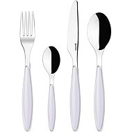 Guzzini FEELING 24pcs White - Stainless Steel and Plastic - Cutlery