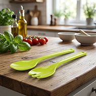 Waca Salad cutlery green 2 pieces Kunterbunt - Spoon
