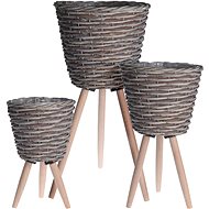 H&L Proutěný obal na květináč Trey, set 3 ks - Obal na květináč
