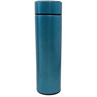 H&L Thermos with thermometer, metallic blue - Thermos