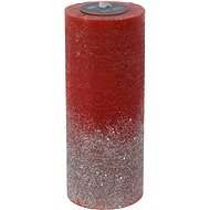 H&L Candle with glitter 17 cm, red-gold - Candle
