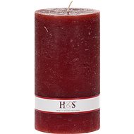 H&L Candle cylinder 9 × 15 cm, red - Candle