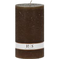 H&L Candle cylinder 9 × 15 cm, brown - Candle