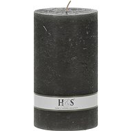 H&L Candle cylinder 9 × 15 cm, grey - Candle