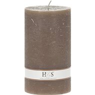H&L Candle cylinder 9 × 15 cm, taupe - Candle