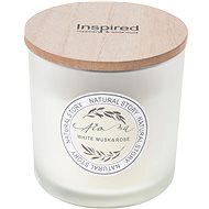 H&L Scented candle in glass Natural story 10 cm, White Musk & Rose - Candle