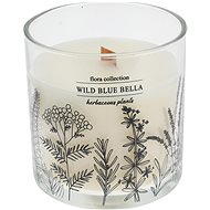 H&L Vonná svíčka Wild Blue Bella ve skle, průměr 10 cm, bílá - Candle