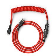 Glorious PC Gaming Race Coiled Cable Crimson Red, USB-C to USB-A - 1,37m - Keyboard Accessory