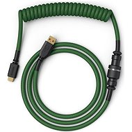 Glorious PC Gaming Race Coiled Cable Forest Green, USB-C to USB-A - 1,37m - Keyboard Accessory
