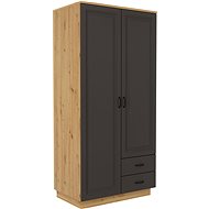 STZ Skříň Florián 120 cm 2D2S, grafit - Šatní skříň