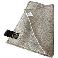 H&D Handkerchief with leather loop, beige, 23x23 cm - Oven Mitt