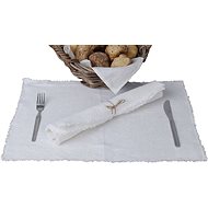H&D Placemats, 35x50 cm, linen, white - Placemat