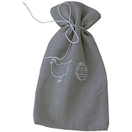 H&D Bag, print Easter, 24x8 cm, grey - Storage Sack
