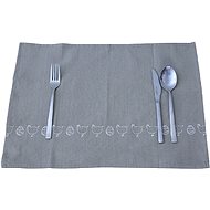 H&D Placemats, print Easter, 35x50 cm, grey - Placemat