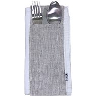 H&D Cutlery case, 9x24 cm, linen, beige - Cutlery Case