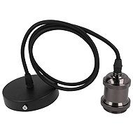 Hadex Bronx Cable with retro sleeve, black - Chandelier