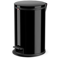 Hailo pedal bin 12L sheet-steel black - Rubbish Bin