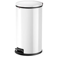 Hailo pedal bin 25L sheet-steel white - Rubbish Bin