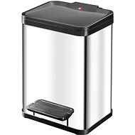 Hailo pedal bin with soft-close lid closing system 17l stainless steel - Rubbish Bin