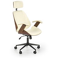 HALMAR Ignazio, krémová / ořech - Office Chair