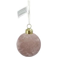 H&L Vánoční ozdoba koule Velvet  6cm, růžová - Christmas Ornaments