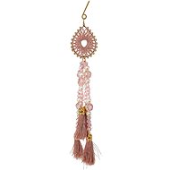 H&L Christmas decorations - hanging beads and feathers, pink - Christmas Ornaments